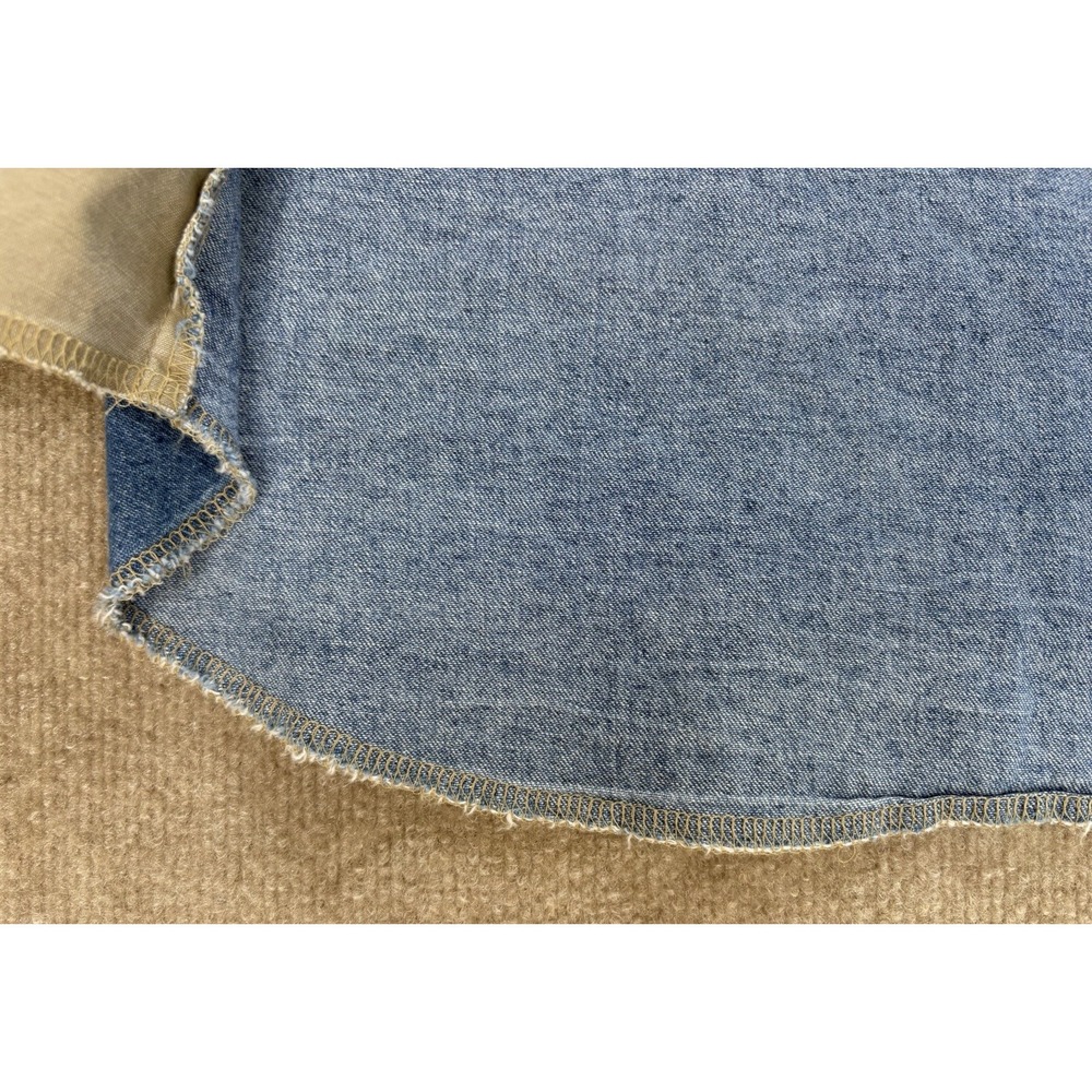 Wrangler Button Down Regular Fit Long Sleeve XL Tails Workwear Blue Brown Shirt - Picture 11 of 13